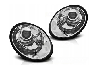Forlygter Vw New Beetle 06-12 Led Chrome