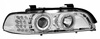 BMW E39 CHROM LED-forlygter + RINGE