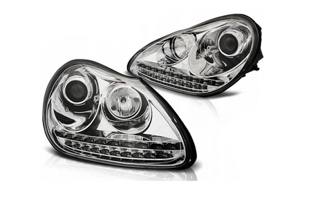 Forlygter Porsche Cayenne 02-06 Chrome Xenon