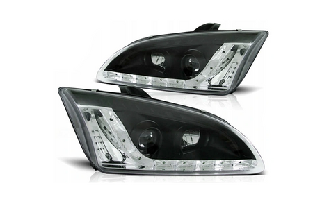 Forlygter Ford Focus Mk2 04- Dagslys sort
