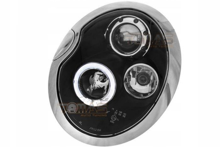Forlygter MINI COOPER ring sort