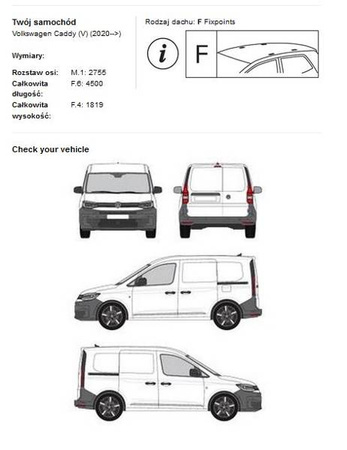 Platform tagbagagebærer Volkswagen Caddy V 2020->