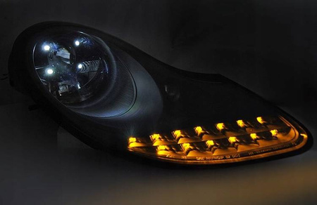 Forlygter sort mat led PORSCHE BOXSTER 911 996