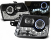 Forlygter Fiat Panda 03- Sort Led