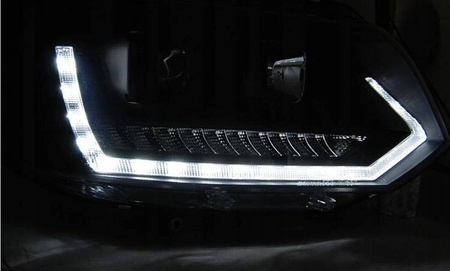 Lygter Vw T5 2010-2015 led-rør sort t6 look dts