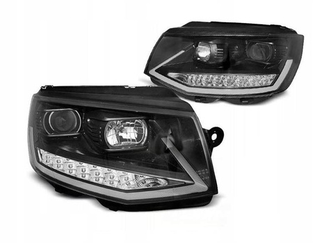 Vw T6 15- sort rør led drl dts forlygter