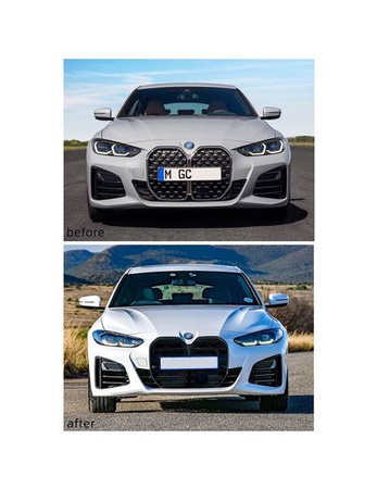 GRILL BMW 4 G26 GRAND COUPE BLANK SORT