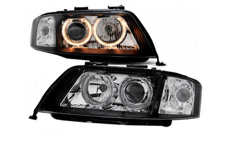 Audi A6 C5 Forlygter Xenon Ringe D2S Sort FK