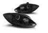 Forlygter Seat Leon, Altea 09-12 Sort Tru Drl