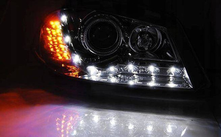 Seat Ibiza 6l 02-08 led-forlygter i krom