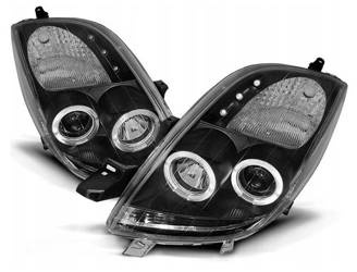 Forlygter Toyota Yaris 06-09 ringi sort