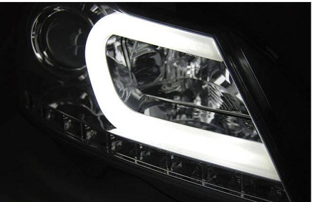 Forlygter Mercedes W204 11-14 CHROME LED