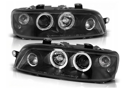 Forlygter Fiat Punto 2 99-03 Ringi Sort