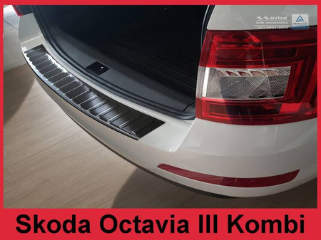 Skoda Octavia 3 Sort beskyttelseskappe (trim) til bagkofanger