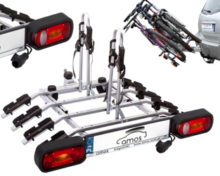 Cykelholderplatform til 4 cykler til anhængertræk Tytan Amos 13PIN