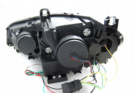 Lygter med fuld led i sort til Bmw X5 E70 07-13 Xenon D1S