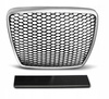 Frontgrill sport sølv til Audi A6 C6 2009-2011