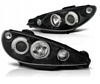 Forlygter peugeot 206 02- ring ccfl sort