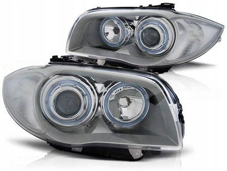 Forlygter BMW E87 E81 04-11 Ringi Chrome FK