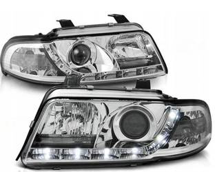 Forlygter Audi A4 B5 99-00 dagslys krom