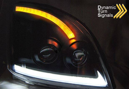 Forlygter TOYOTA LAND CRUISER 120 03-09 SORT