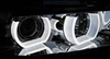 Bmw E90 E91 forlygter 05-08 kromringe 3d
