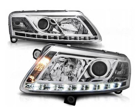Forlygter Audi A6 C6 CHROM forlygter