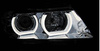 Bmw E90 E91 forlygter 05-08 kromringe 3d