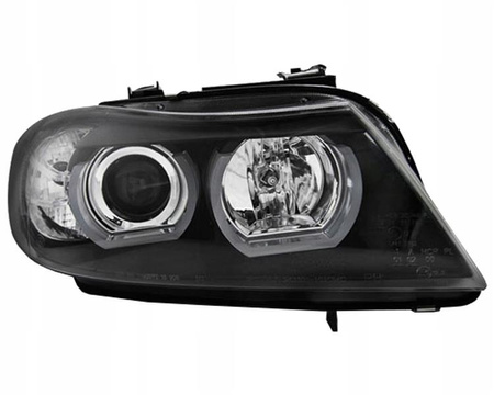 Lygter BMW E90/E91 05-08 sort ring led 3d