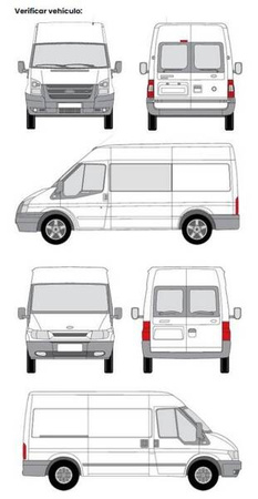 Bagagebærer til tagplatform Ford Transit L2H2