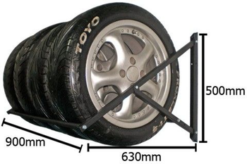 S4 vægmonteret dækhylde til garagen