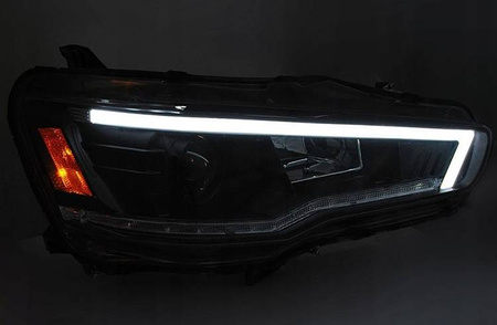 Forlygter SORT til MITSUBISHI LANCER 8 VIII 08-16