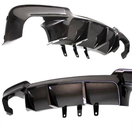 DIFFUSER BMW F10 F11 10-17 LOOK M5 CARBON GULD