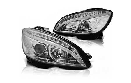 Lygter Mercedes W204 C-klasse 07-10 Led i krom