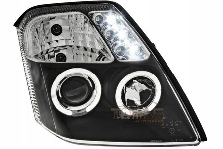 Forlygter Citroen C2 Ringi Sort