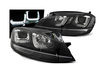 Forlygter Vw Golf VII 7 12-17 sort led drl