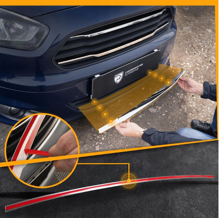 Front kofanger gitterliste til VOLKSWAGEN TRANSPORTER V T5 2009-2015