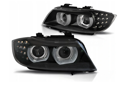 Bmw E90 E91 09-11 Drl Sort Xenon Ringe 3d lygter