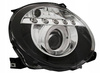 Forlygter Fiat 500 07- sort led r