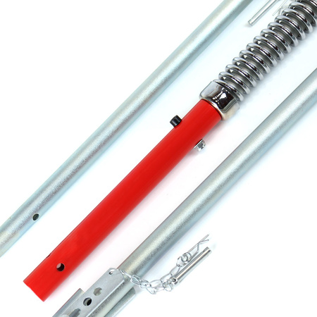 Stivt foldbart anhængertræk 3T 205cm med støddæmper, TUV CE