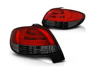 LED-lys Peugeot 206 98- Red Smoke Led Bar