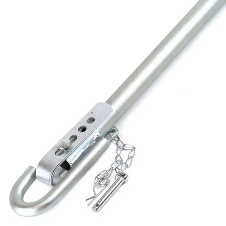 Stivt foldbart anhængertræk 3T 205cm med støddæmper, TUV CE